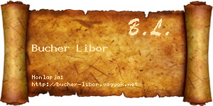Bucher Libor névjegykártya